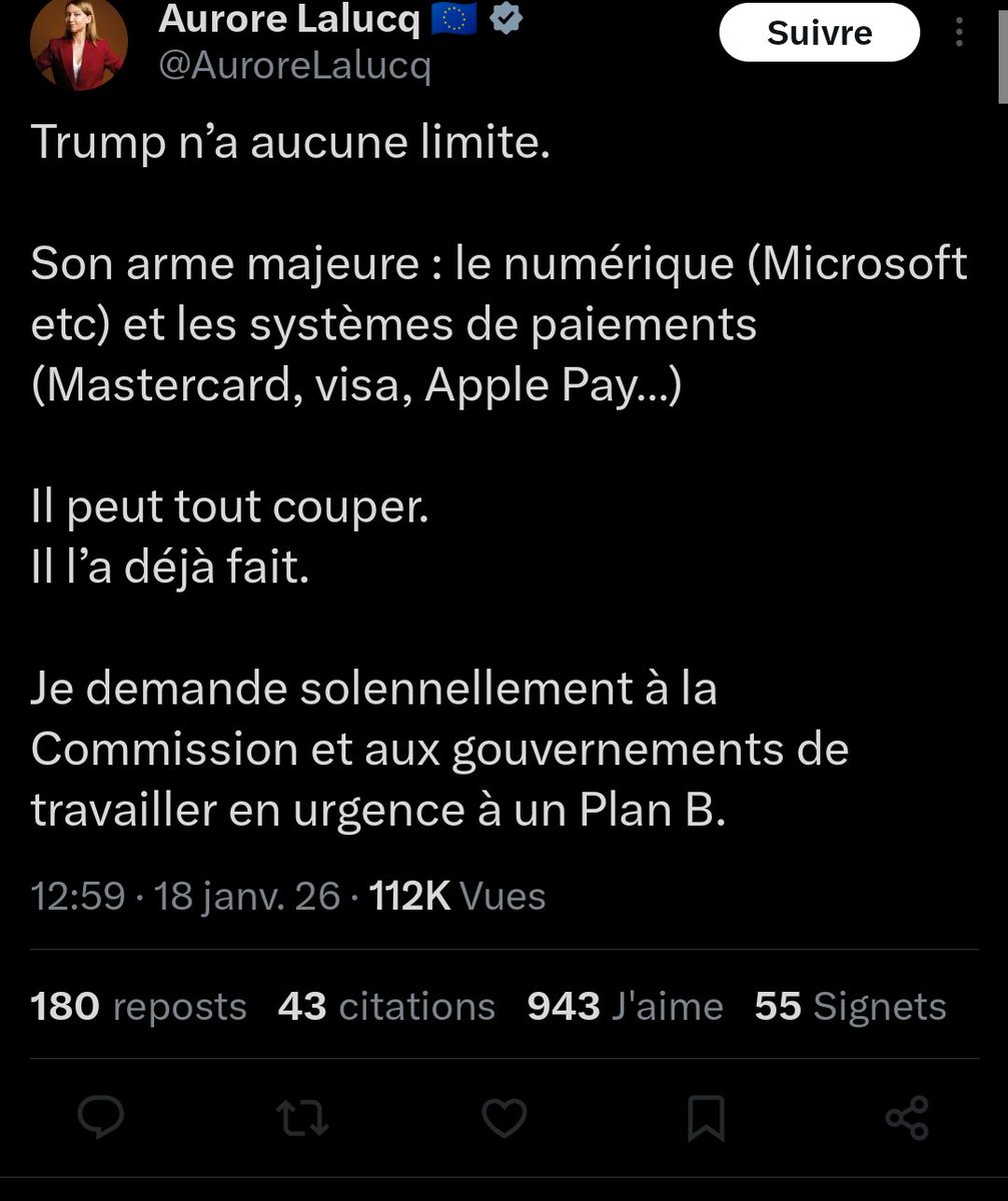 Un plan B pour le numérique et les paiements ? 

Mais, vous avez tout fait pour interdire le plan B. 

Tartufferie level over 9 000.