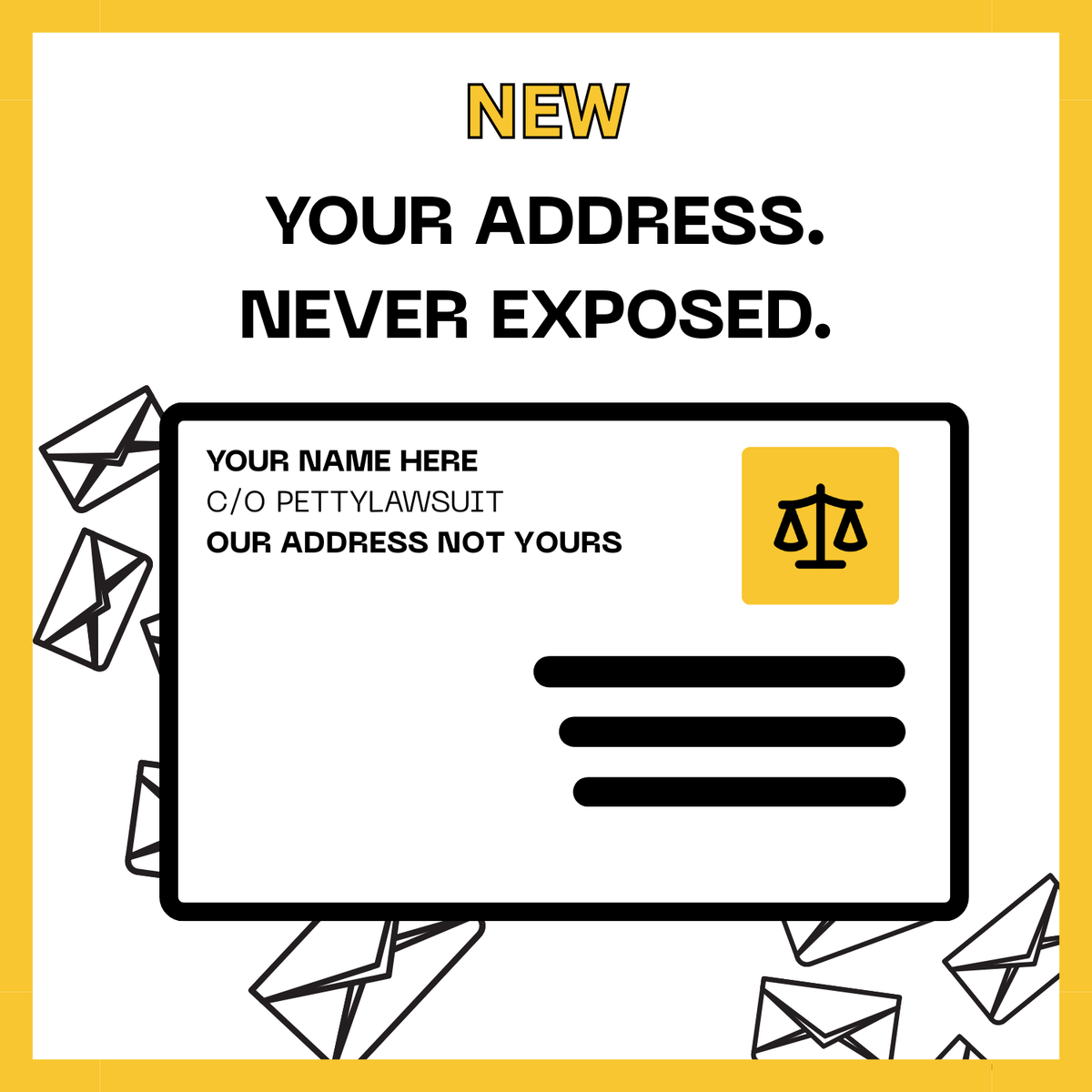 This was one of the most requested features.

So we shipped it.

Petty now acts as your mailing proxy 

letters go out c/o PettyLawsuit, not your personal address.

Because pushing for resolution shouldn’t mean exposing where you live especially if that person could be violent.