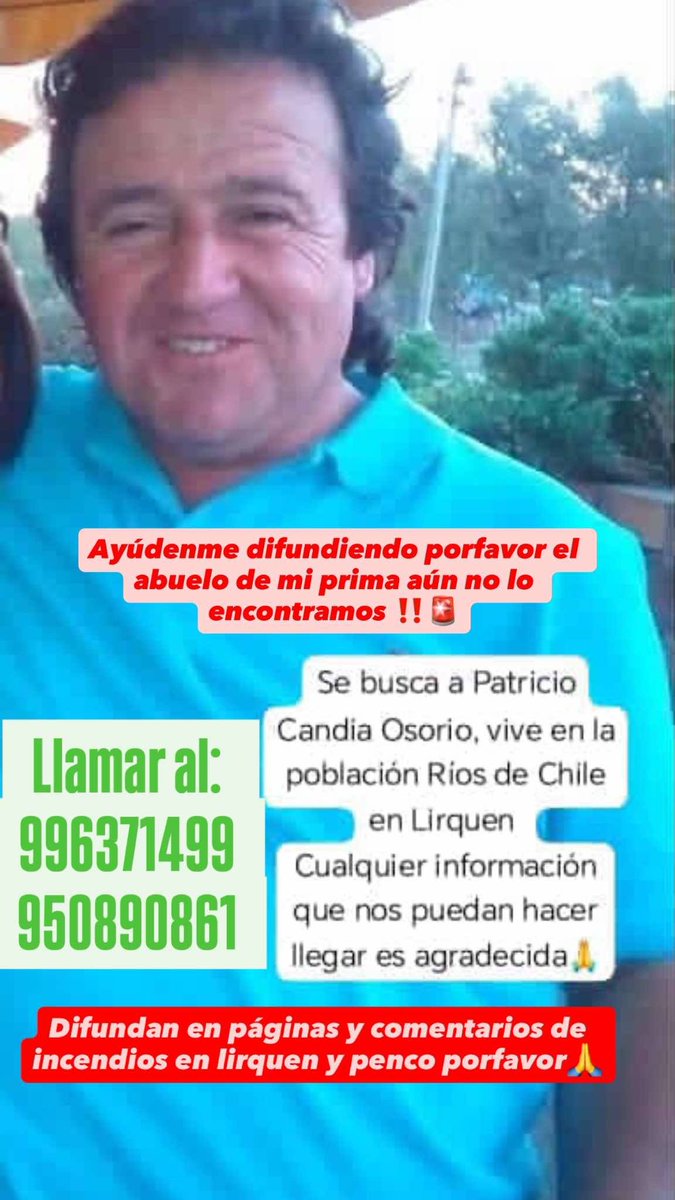 alegriagonzaa's tweet image. 🚨SE NECESITA DAR CON EL PARADERO DE LOS SIGUIENTE VECINOS DE #LIRQUÉN :

@RedGeoChile @reddeemergencia @GrupoWurtlitzer @Informa3Chile @RNE_Alpha_8 @bombabelloto @Seba_Quake_WX