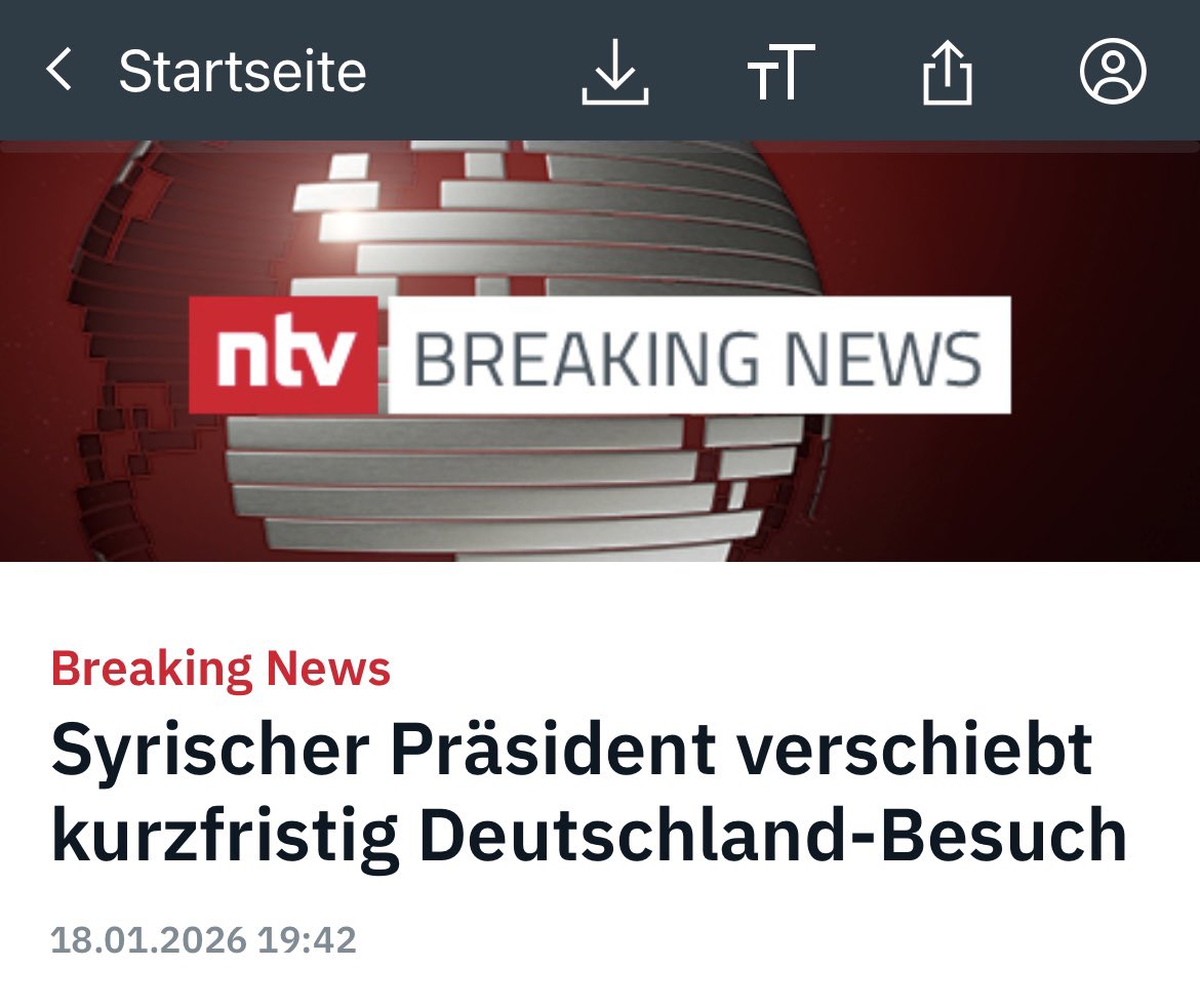 Unglaublich.

Nicht Friedrich Merz sagt dem IS- &amp; Al-Qaida-Terroristen Abu Muhammad Al-Jolani ab, sondern Al-Jolani sagt Friedrich Merz ab, weil er aktuell damit beschäftigt ist, die Kurden und andere Minderheiten zu ermorden, vergewaltigen, enteignen und versklaven.

Pfui!