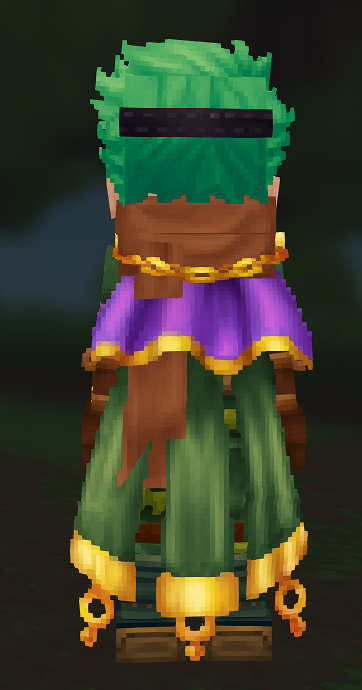 9LexOne9's tweet photo. @Simon_Hypixel Have multiple color palets per clothing piece, for example, on this cape with colors purple/yellow/green you can only change the green color for any other you want, it would add a lot being able to change the other colors too. https://t.co/42h88VbtbU