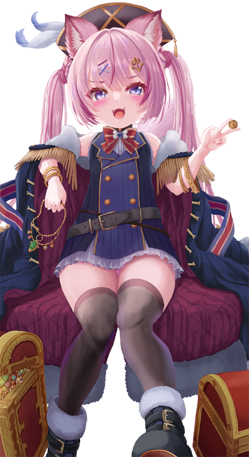 take_hime's tweet photo. Vtuber・海汐もるふ船長のファンアートイラスト
背景透過版です。 https://t.co/V5t1qN2jZC