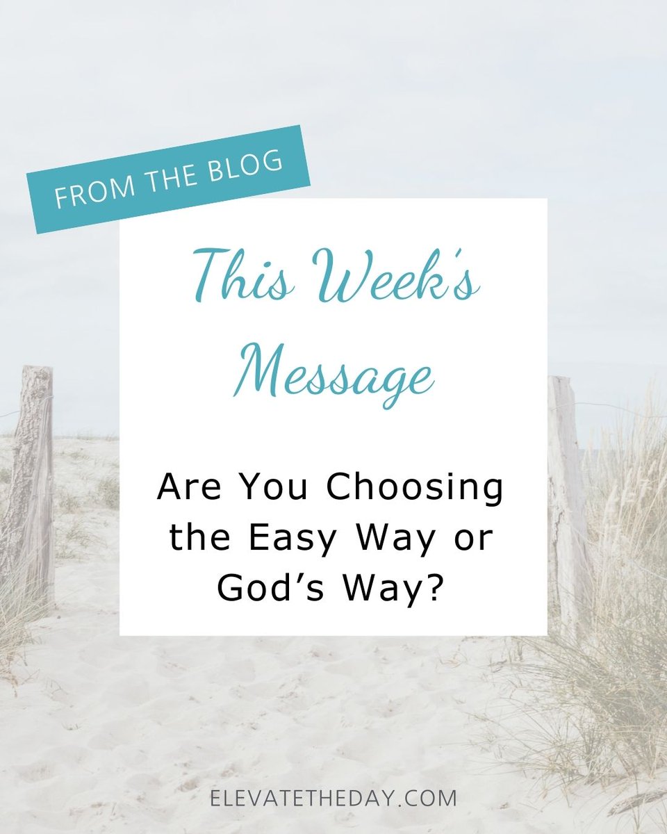 God doesn’t call us to the easy road but He does promise to walk with us through the hard ones. If you’ve been avoiding a difficult step of faith, this post is for you. 
Read now and be encouraged to trust God beyond your comfort zone.
elevatetheday.com/?p=8701
