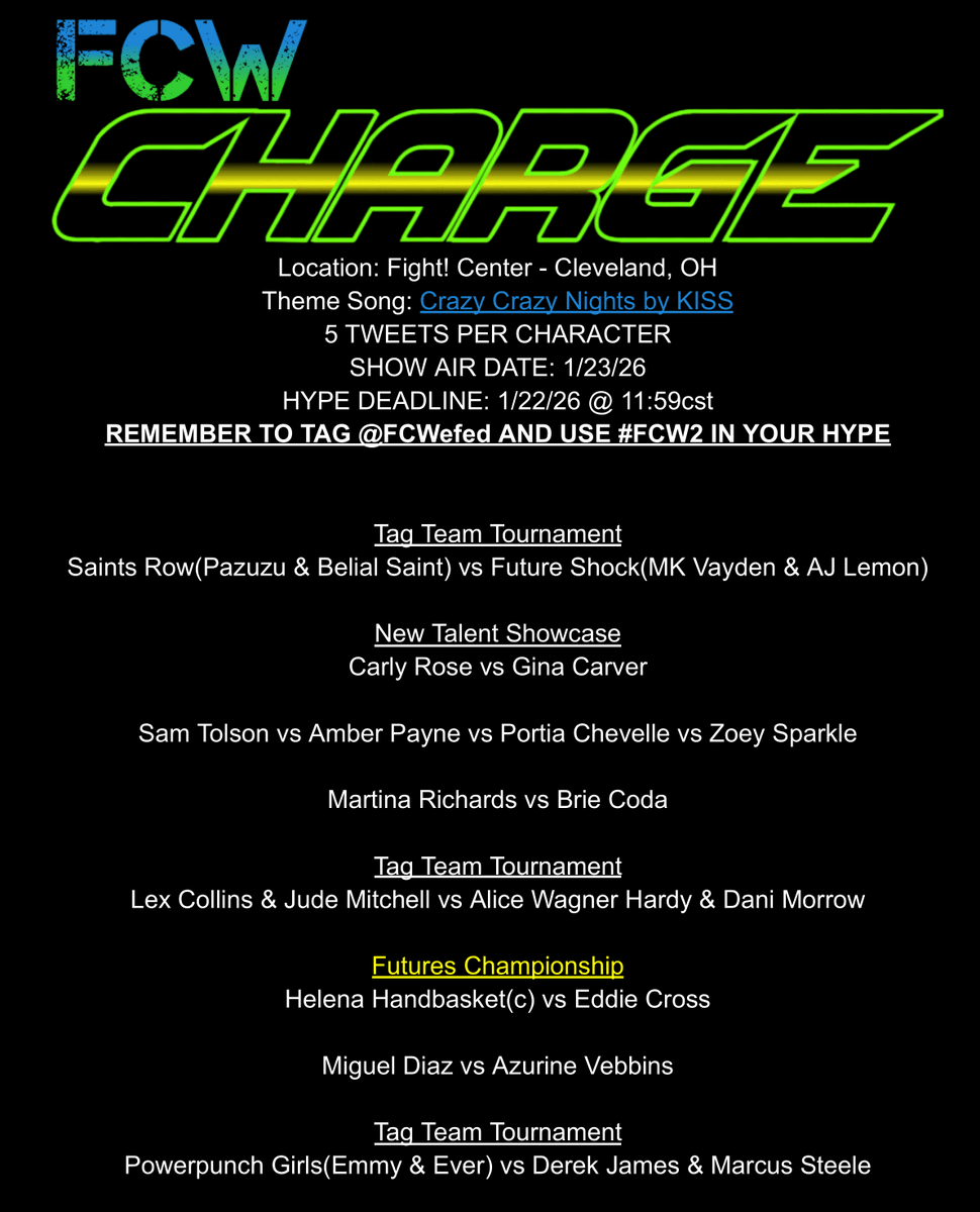 DNPZeroDay's tweet photo. Airing January 23, the card for the next Charge is live! https://t.co/PWxhsUNinf