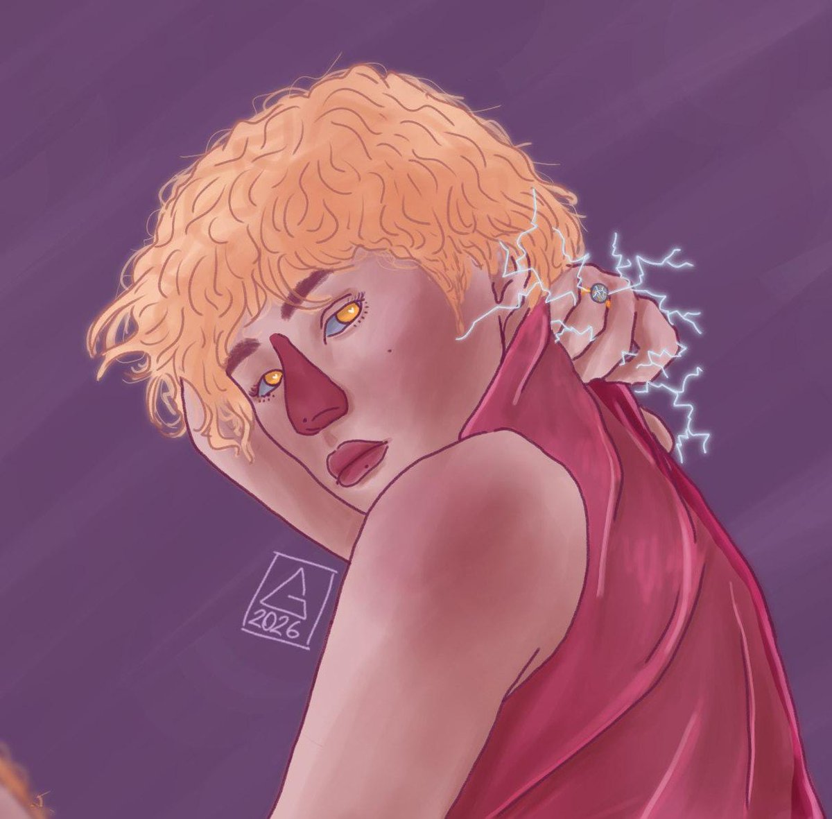 soueufabel's tweet photo. Hellow fellow SLB'ians 😎 I was testing my Ibis yesterday and I made a Tae fanart, with little hearts in his golden eyes (bc he's surely looking at JK mean while he changes shirts), lashes, wed ring and little lightings bc his arcane also crave for Kook (ft. wed pendent bf blur) https://t.co/sIbyEB8aUm
