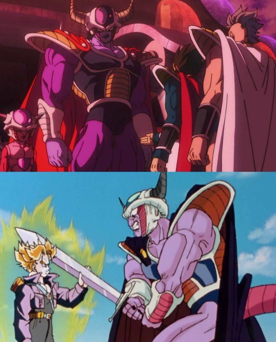 DBZdaily_'s tweet image. King cold meeting King Vegeta vs meeting his Grandson