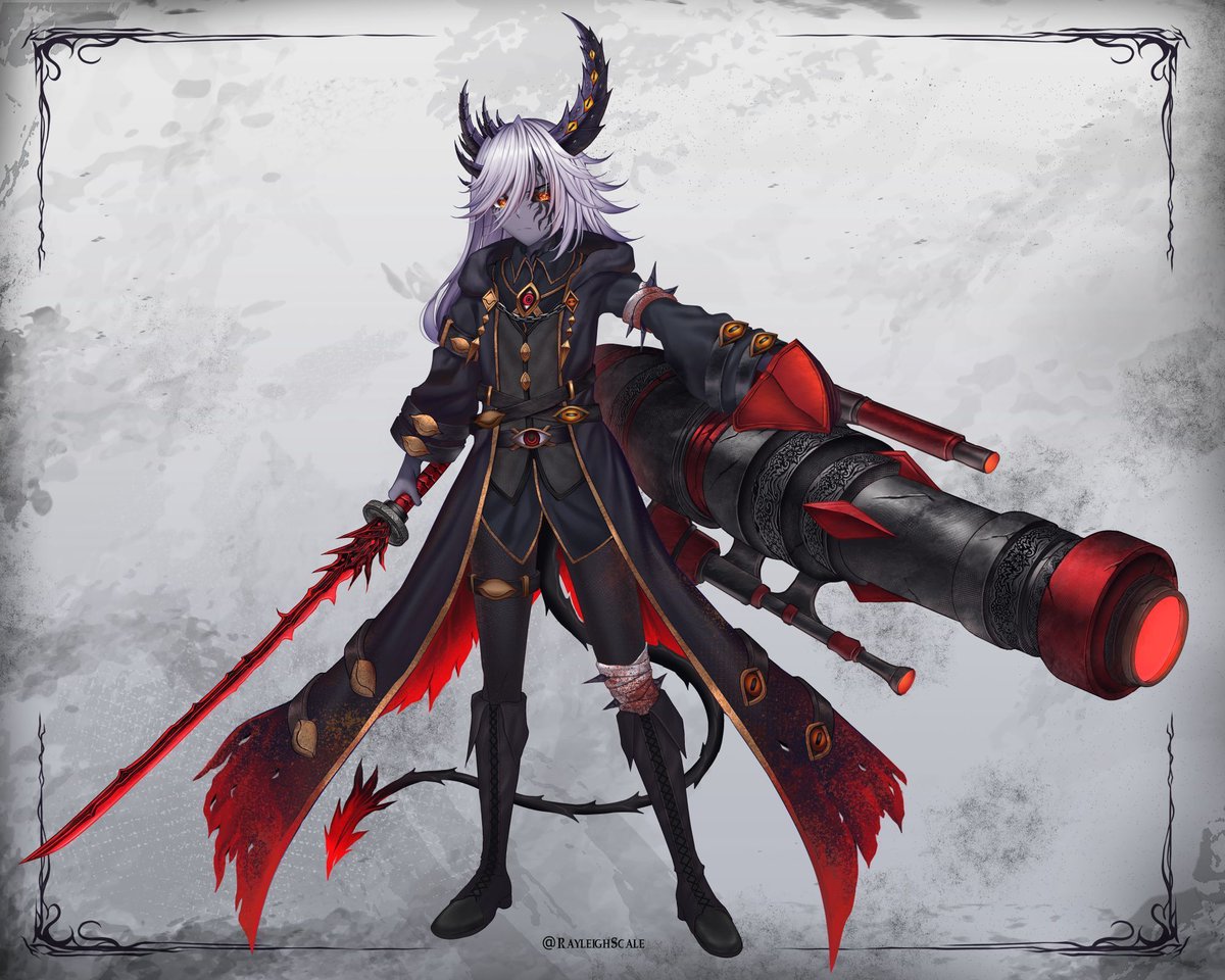 RayleighScale's tweet image. Cynthia, the Unchained Devil
Accursed Tiefling and DnD Character for Steinhardt's Guide to the Eldritch Hunt Campaign, a Bloodborne inspired DnD.