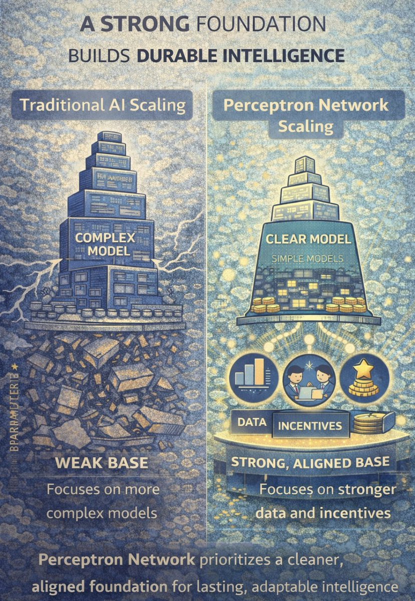kratos_kratos17's tweet image. innovation in ai usually comes from adding more layers more parameters more complexity

@PerceptronNTWK  is taking the opposite path by simplifying coordination and strengthening the data and incentive layer beneath the models

when the base is clean aligned and resilient…