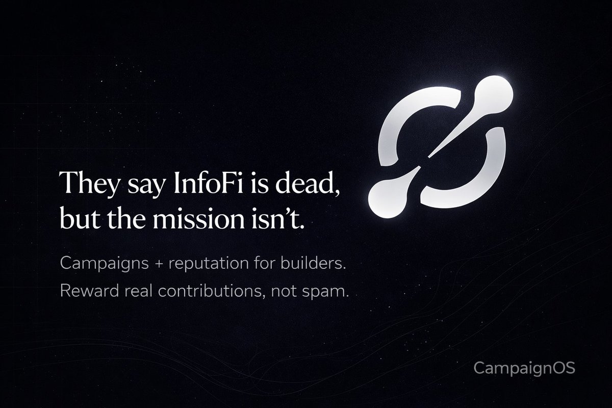 CampaignOS's tweet image. @CampaignOS is NOT another “post to earn” farm.

No spam incentives.
No mindless engagement loops.
No “infinite campaigns” with zero verification.

It’s a campaign system designed around:
✅ proof of work
✅ reputation that compounds
✅ real builders getting discovered + rewarded