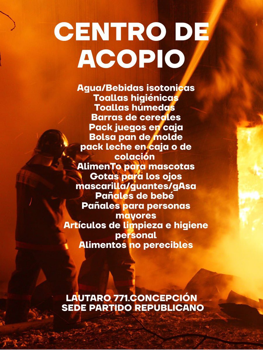 PaulSfeir's tweet photo. 📢 ¿Busca una forma de ayudar? 

🎯 Puede hacerlo por aquí.

Gracias de antemano.
☮️💜🇨🇱

#Chile #IncendiosForestales
#IncendioPenco https://t.co/4hmaC5g83n