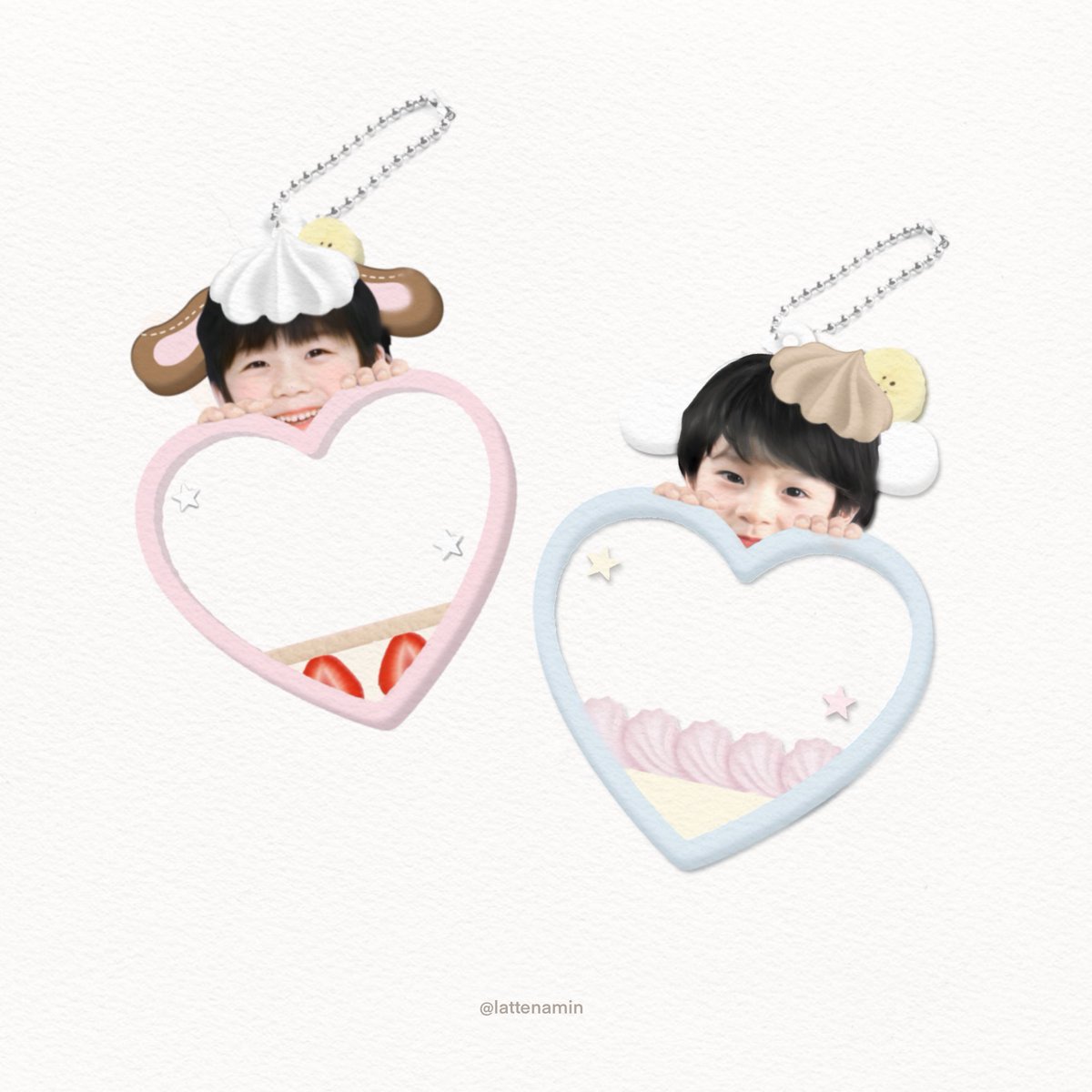 lattenamin's tweet image. Name tag keychain 🎀🐶🐰
nana &amp;amp; jen 🤍💉
☆꒰ ⸝⸝ɞ̴̶̷ ·̮ ɞ̴̶̷⸝⸝꒱ ♡  ◜𖥦◝ 
🍓🍌🍨