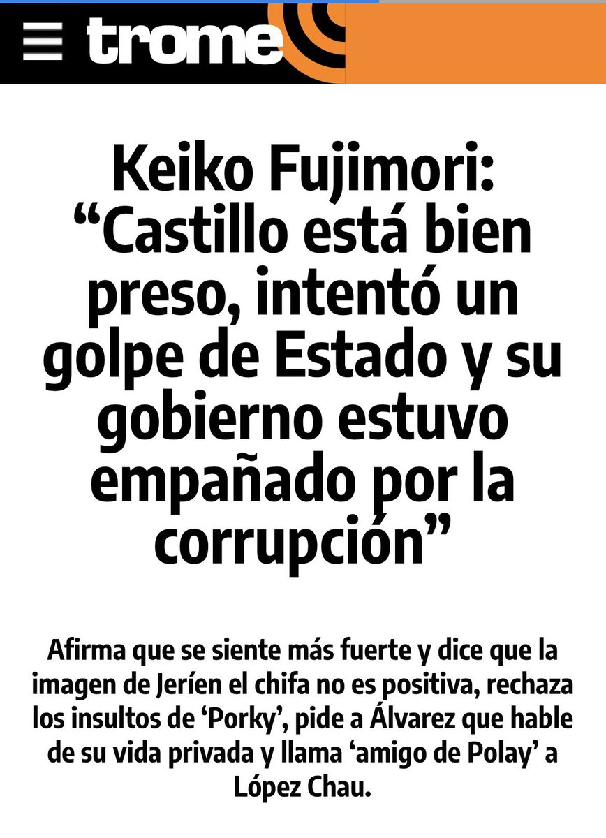 Todo cierto. Pero, amiga, estas describiendo al gobierno de tu papá.