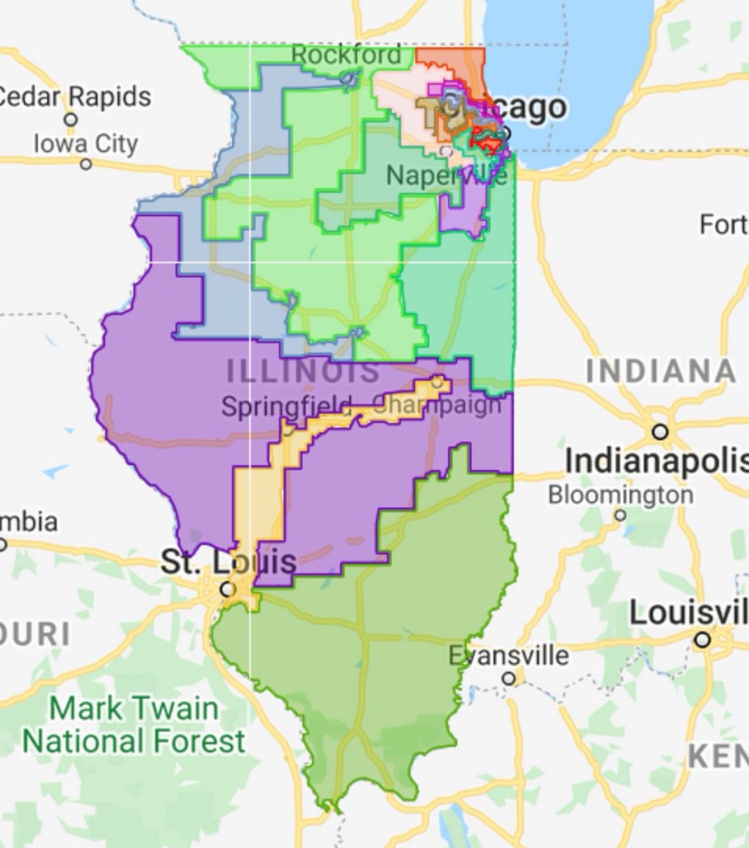 bumbadum14's tweet image. “Democrats wouldn’t have gerrymandered if Texas didn’t do it first” 

This is Illinois for the past like 5 decades.