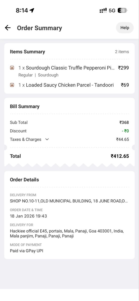 bhanixhelpdesk's tweet photo. @dominos_india driver updating fake location whereas the driver was at the dominos outlet only still he marked it as arrived kindly request you ti check this issue the order is not delivered on guaranteed time @dominos https://t.co/d4yZ0sc7yy