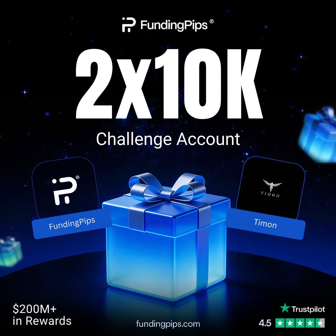 timon_ict's tweet image. 🍾 GIVEAWAY: 2 × $10,000 FundingPips Accounts 

FundingPips has officially paid out $200M+ in rewards 💰🚀
We’re celebrating by giving back BIG.

✅ How to Enter:

1️⃣ Follow @fundingpips, @timon_ict, @avikkfp
2️⃣ Like ❤️ this post
3️⃣ Repost 🔁 and tag 3 friends
4️⃣ Comment…