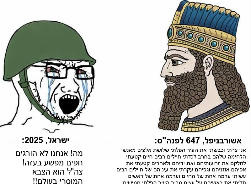 ציוץ זה אין בו משום תמיכה באשורבניפל בצה"ל או בממלכת עילם