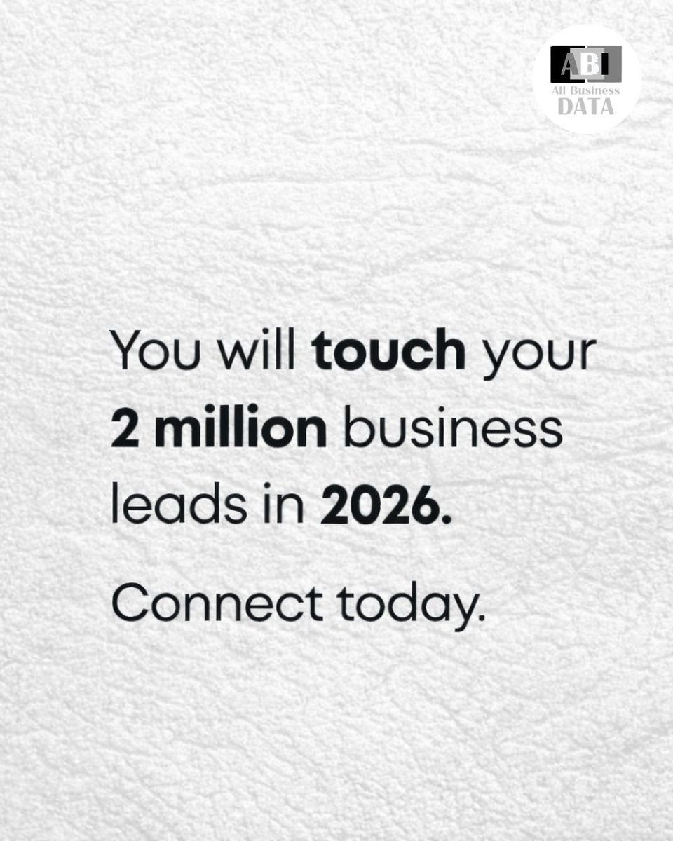allbusinessdata's tweet photo. From potential to performance 📈
Turning connections into conversions in 2026.
.
Contact us:
Call/WhatsApp us at 858590112

#Allbusinessdata #LeadGenerationExperts #BusinessExpansion #SmartMarketing #IndianStartups #SuccessDriven https://t.co/dBfszDZt4F