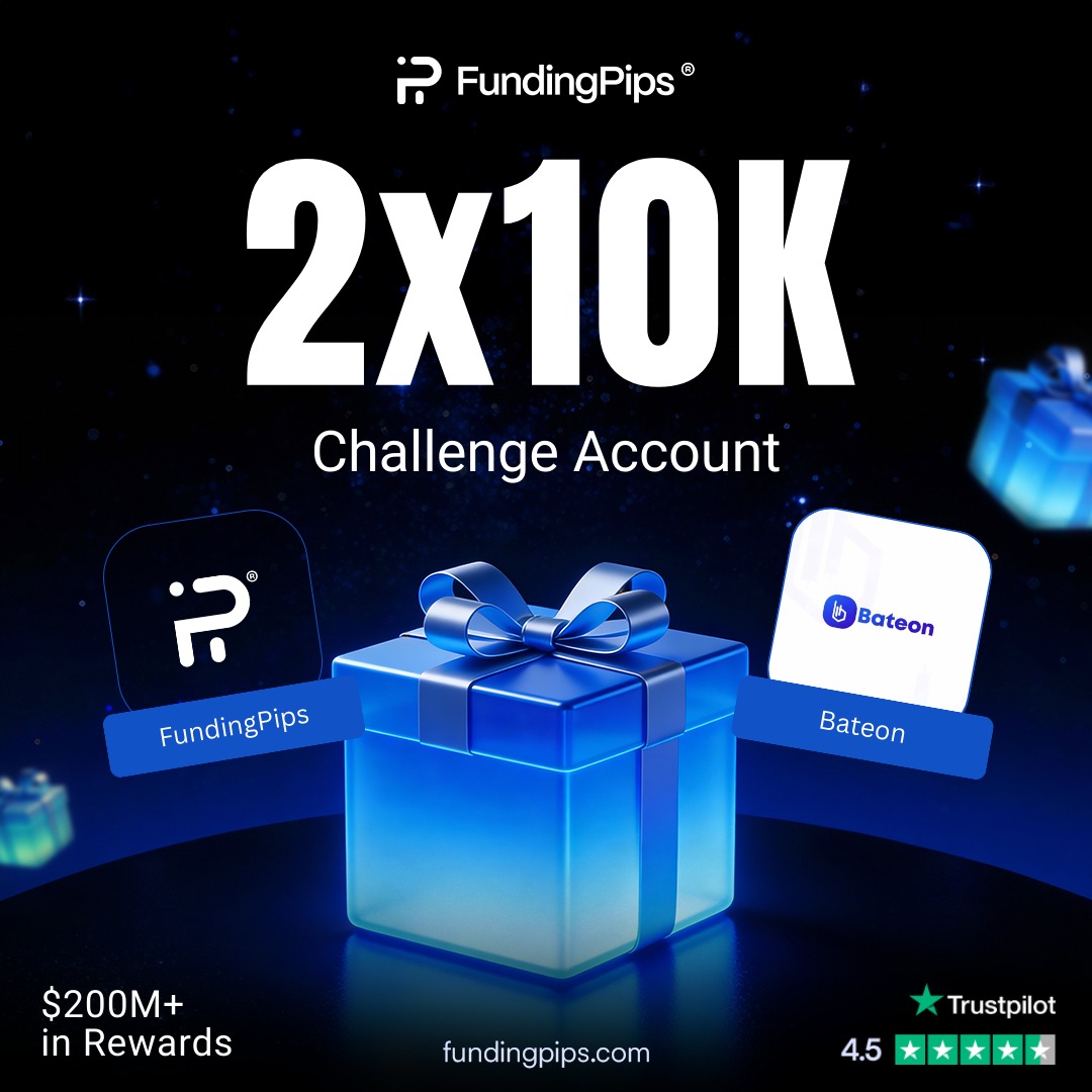 InvestorBateon's tweet image. 2 × $10K Accounts Giveaway 🍾

To celebrate @fundingpips $200M+ in rewards paid we are giving away 2 x 10k accounts.

To qualify 

✅ Follow @fundingpips

❤️ Like this post
🔁 Repost &amp;amp; tag 3 friends
Use  code BATEON for 25% OFF for every sale new and old users!

🎉 Two lucky…