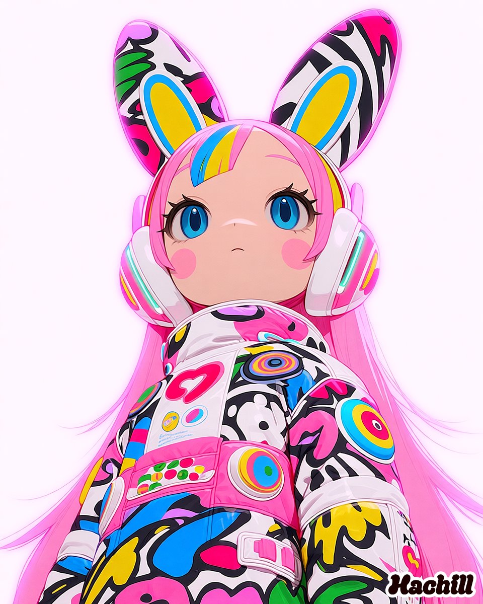 水曜日！ カラフルなウチの子で週を折り返す🐰 #AIart #niji7