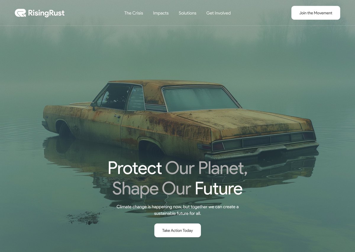 Hero for Climate Change &amp; Environmental Awareness website✨