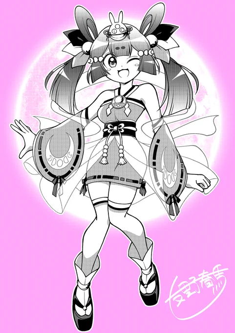 RP>十代目かぐや姫のファンアートを描いてくださる方が現れるなんて…!懐かしい&感激です!! 可愛いだけでなく髪飾りや衣装の細部まで描き込んでいただけて嬉しいですミラコロの月光のワラビーを覚えててくださりありがとうございます!