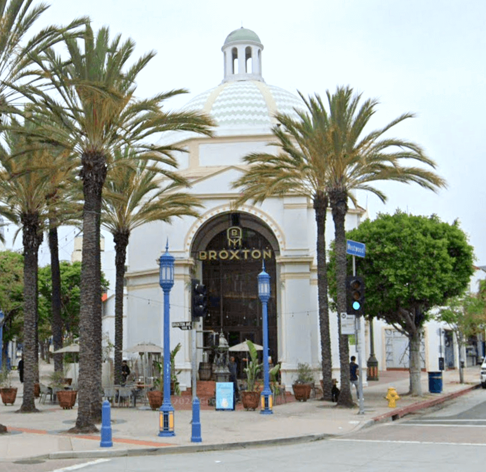 The Janss Dome building was designated at Los Angeles Historic-Cultural Monument in 1988, and is currently home to the Broxton Brewery &amp; Public House. This image is from May 2024.