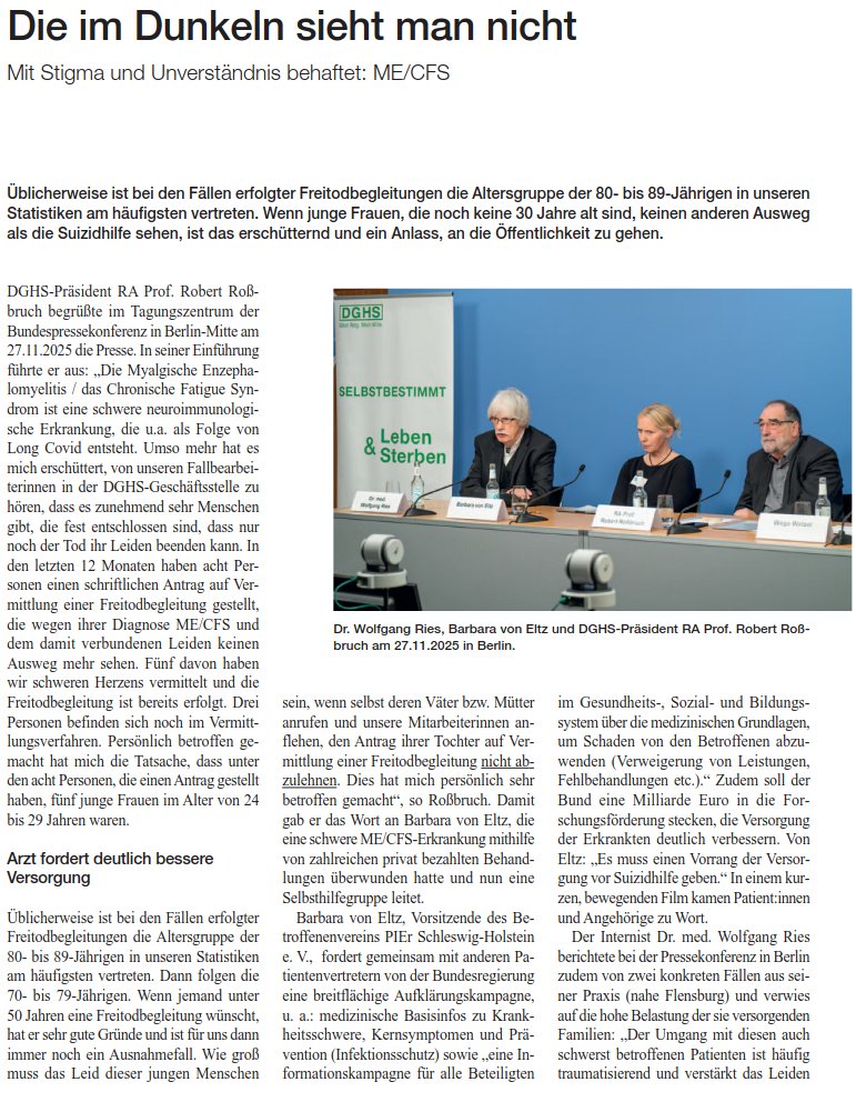 HumanManifold's tweet photo. --- TW Suizid ---

Die im Dunkeln sieht man nicht - Mit Stigma und Unverständnis behaftet: ME/CFS

"Wenn junge Frauen, die noch keine 30 Jahre alt sind, keinen anderen Ausweg als die Suizidhilfe sehen, ist das erschütternd und ein Anlass, an die Öffentlichkeit zu gehen." https://t.co/MsmRrPYuBJ