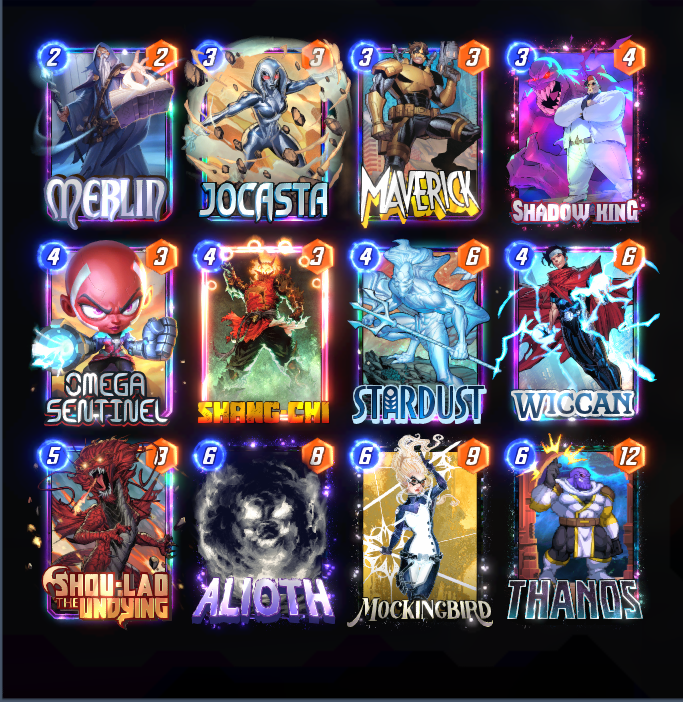 FINALLY DONE !
30th Infinite rank achieved
Unfortunately, I had to use the classic deck of this season...
Side note, I also used a Thanos X Shou-Lad deck.
Good luck everyone !

#Marvelsnap