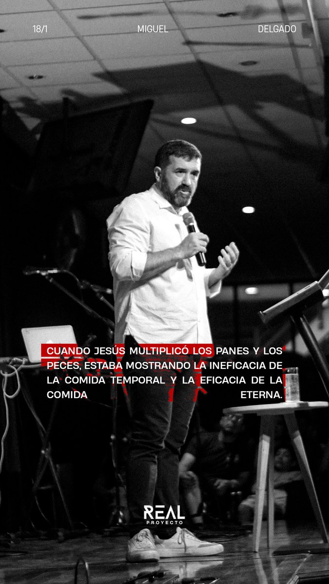 CCCiudadela's tweet photo. “Cuando Jesús multiplicó los panes y los peces, estaba mostrando la ineficacia de la comida temporal y la eficacia de la comida eterna”.

“Dios no tiene propósitos individuales, sino un único propósito corporativo”.

🗣 Miguel Delgado https://t.co/oKWoNJvrOi