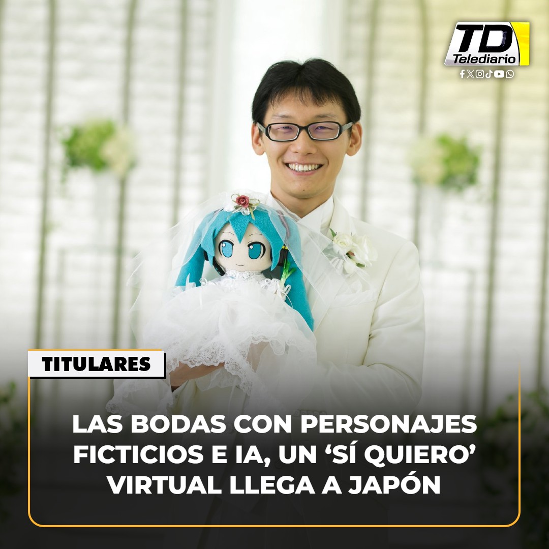 TelediarioGT's tweet image. Amor digital: crecen las #bodas con IA y personajes ficticios en #Japón 💍😲➡ bit.ly/4sKJ1n1