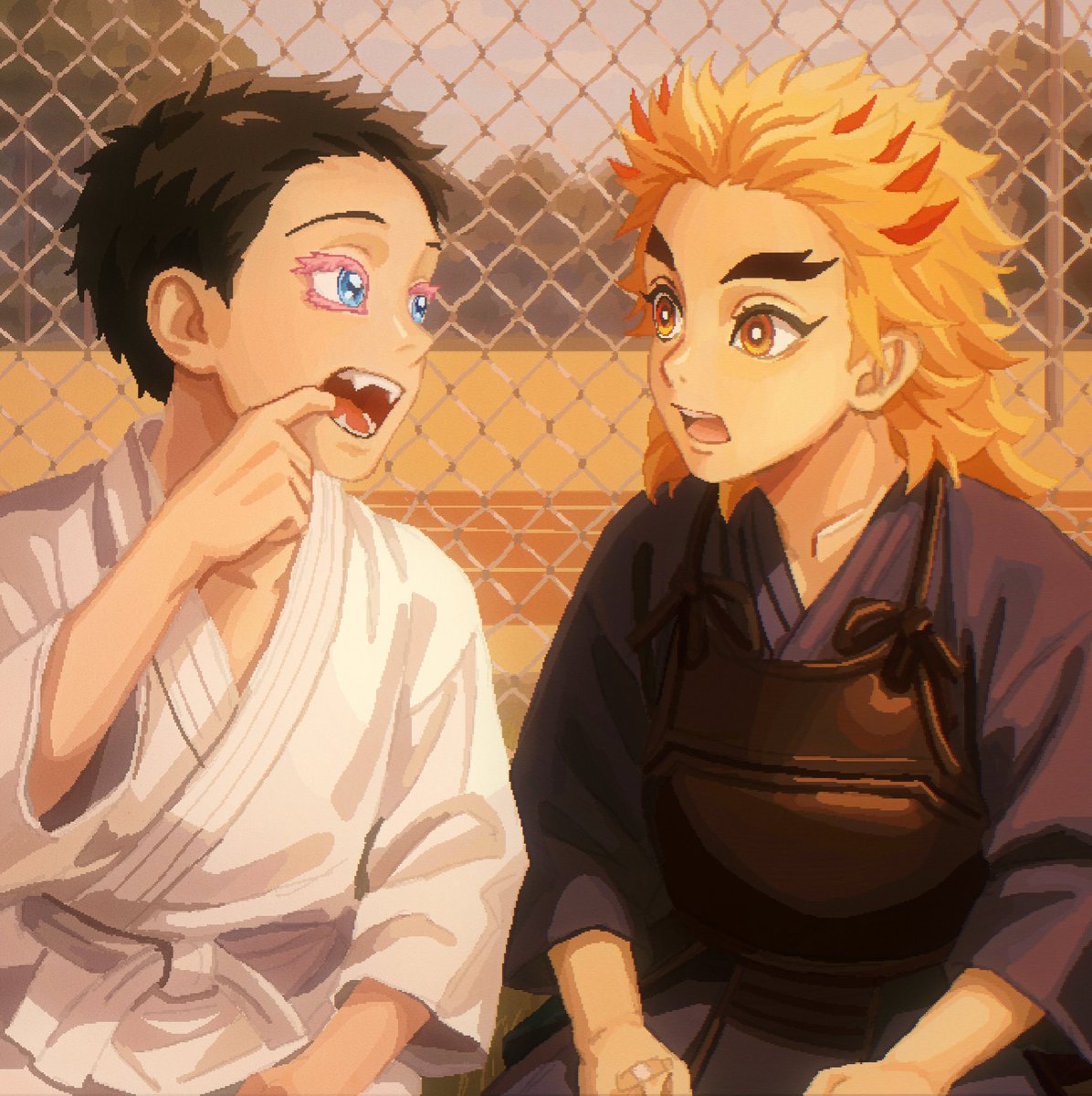 #Demonslayer #鬼滅の刃

“I had fangs ever since I was born.”

A regular day, after school club activities.