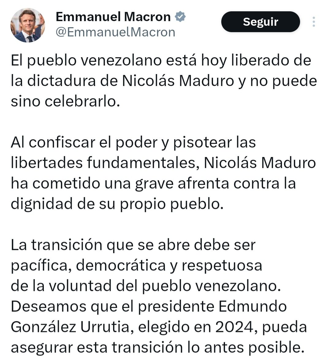 kortyszsof's tweet image. La hipocresía de Macron y la Unión Europea. Ayer publicaba que "Francia está comprometida con la soberanía e independencia de las naciones". Salvo de Venezuela -olvidó decir-como quedó demostrado el 3 de enero. Ah, pero Dinamarca.