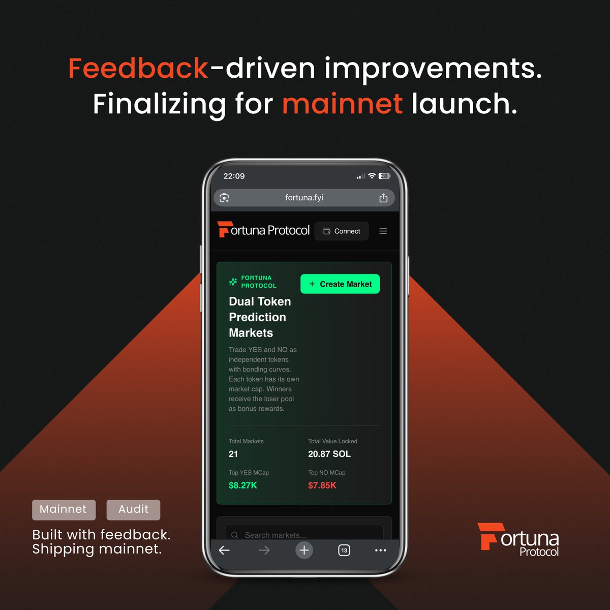 We’re excited to see the community actively testing the Fortuna Framework beta.

👉 fortuna.fyi

The feedback is sharp and already shaping key improvements across the framework.

What’s next: locking in final bug fixes, tightening edge cases, moving into a full audit,