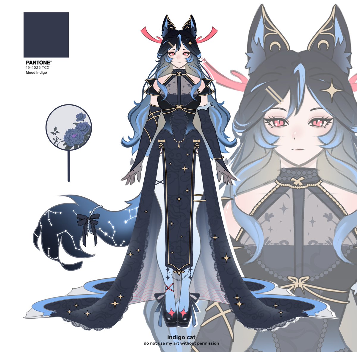 Indigo Cat⟡
Feel free to offer any price via DM!
.✦ ݁˖
Thank you so much for share and RTs <3
#characterdesign #vtuber #adoptable #イラスト