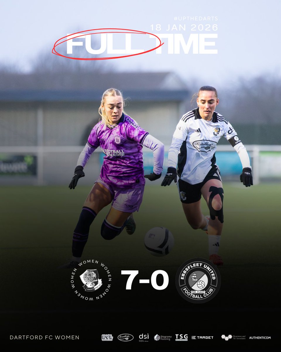 Darts Women score seven to advance to the semi-finals of the Kent Women’s Cup. Onto the next one! 

Goalscorers:

Amina Hanif ⚽️⚽️
Abbey Davies ⚽️
Xayla-Rae Alberts ⚽️
Lizzie Adams ⚽️
Paris Smith ⚽️⚽️

🎯#Upthedarts|#thedartdestroyers