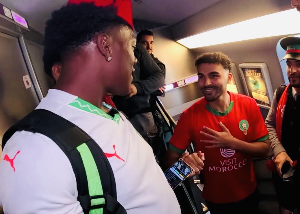 SPEEDEXPLORE's tweet image. IShowSpees link up with one of the most famous Morroccan Tiktok Creator in Casablanca train🇲🇦