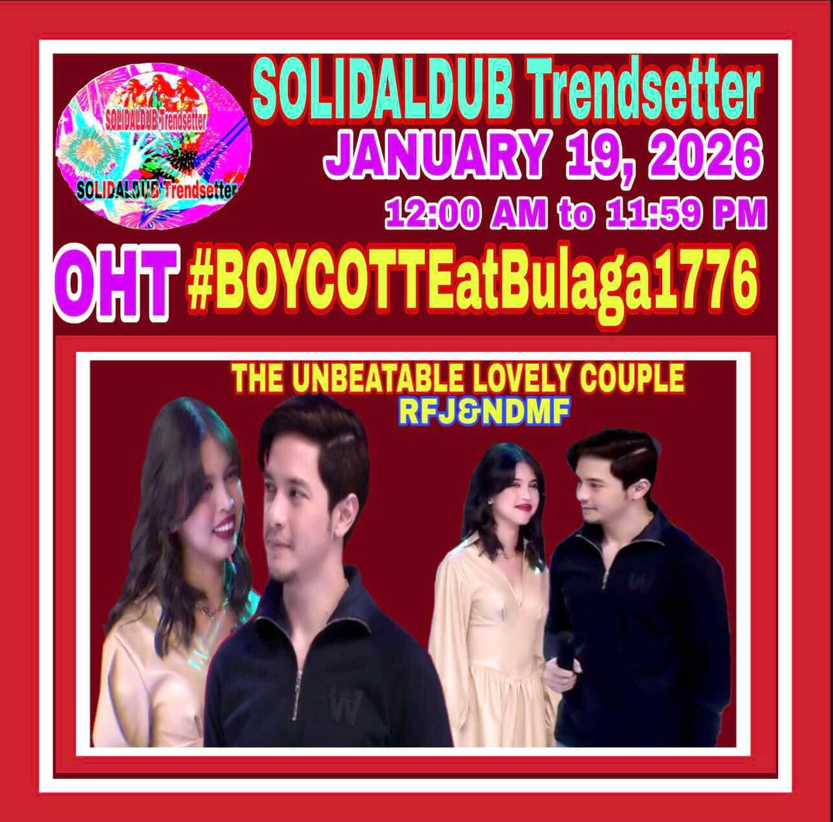 TBADN - d FANDOM that's been fightng 4 d TRUTH abt ALDUB &amp; ALDUBNATION will continue d fight til d TRUTH is revealed &amp; acknowledged by those involved in d zarsuela. This FANMILY vows 2 continue 2 SUPPORT, LOVE &amp; PROTECT ALDUB.
ALDUB PA RIN
#BOYCOTTEatBulaga1776
NO TO SOLO PROJ
