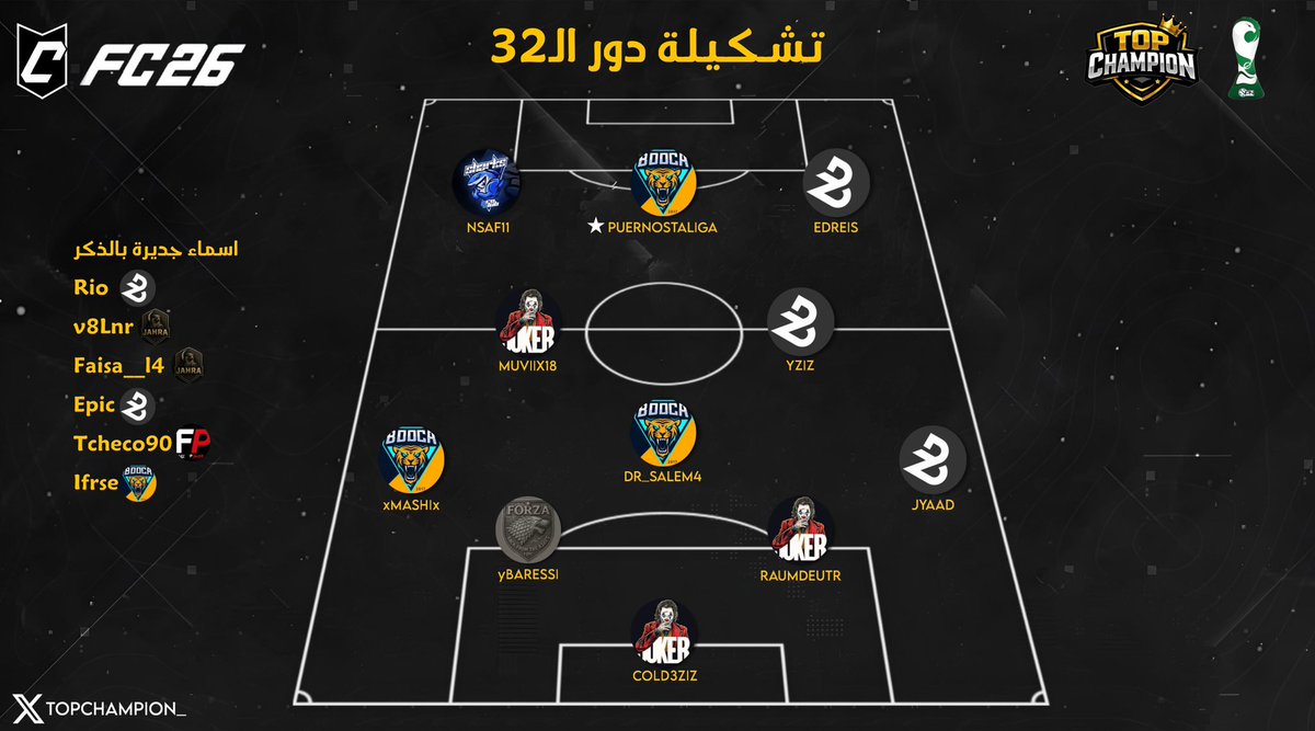 نجوم الدور ٣٢ 🔥
تنافس عالي ومستويات متقاربه⚔️