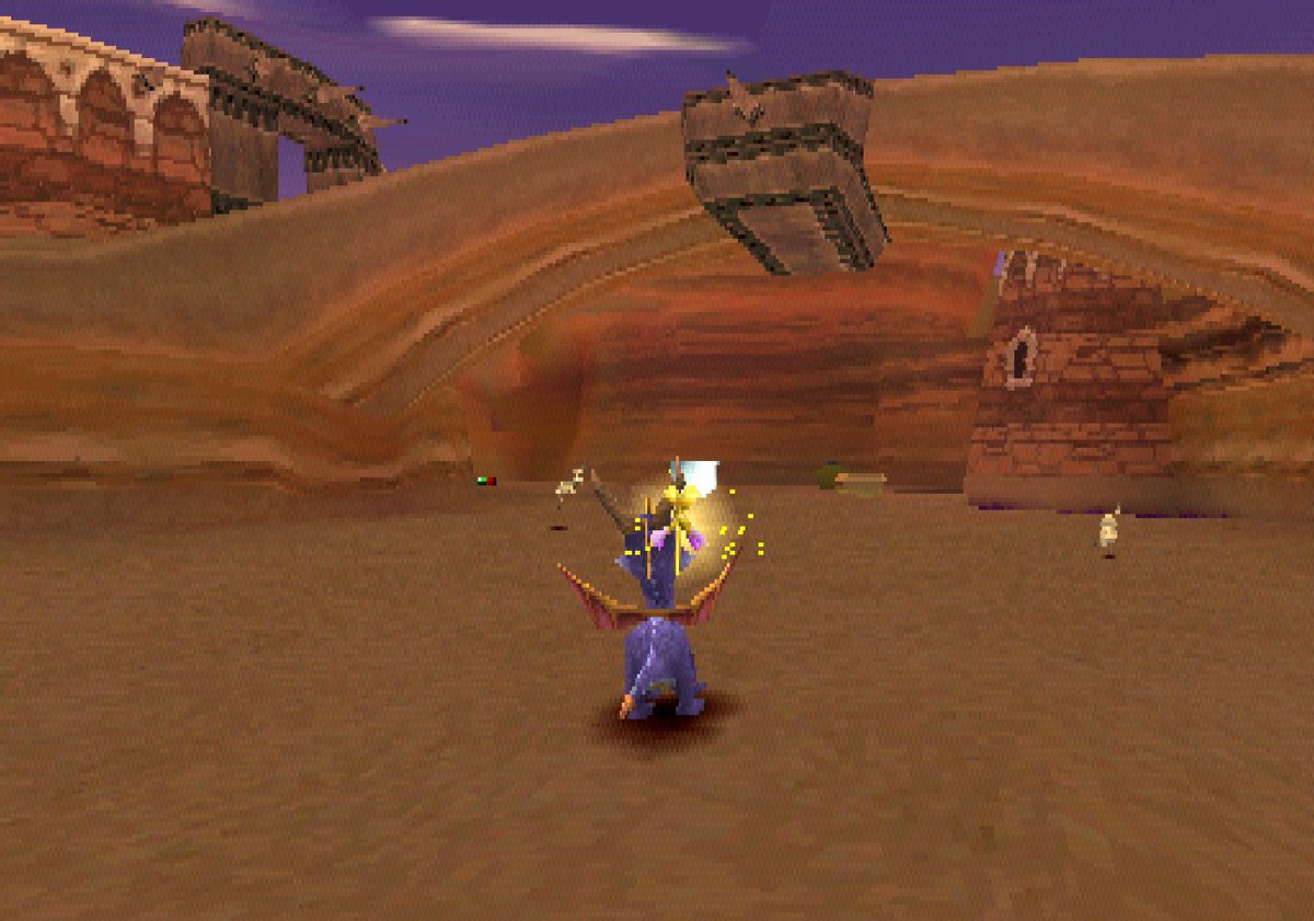 lumilauraa's tweet image. to add to this: spyro 1 has just seen it's first blender export playable ingame. this is dry canyon after being extracted, exported from blender then re-implemented.

this is a MAJOR step for spyro 1 modding thanks to altro50's new tools