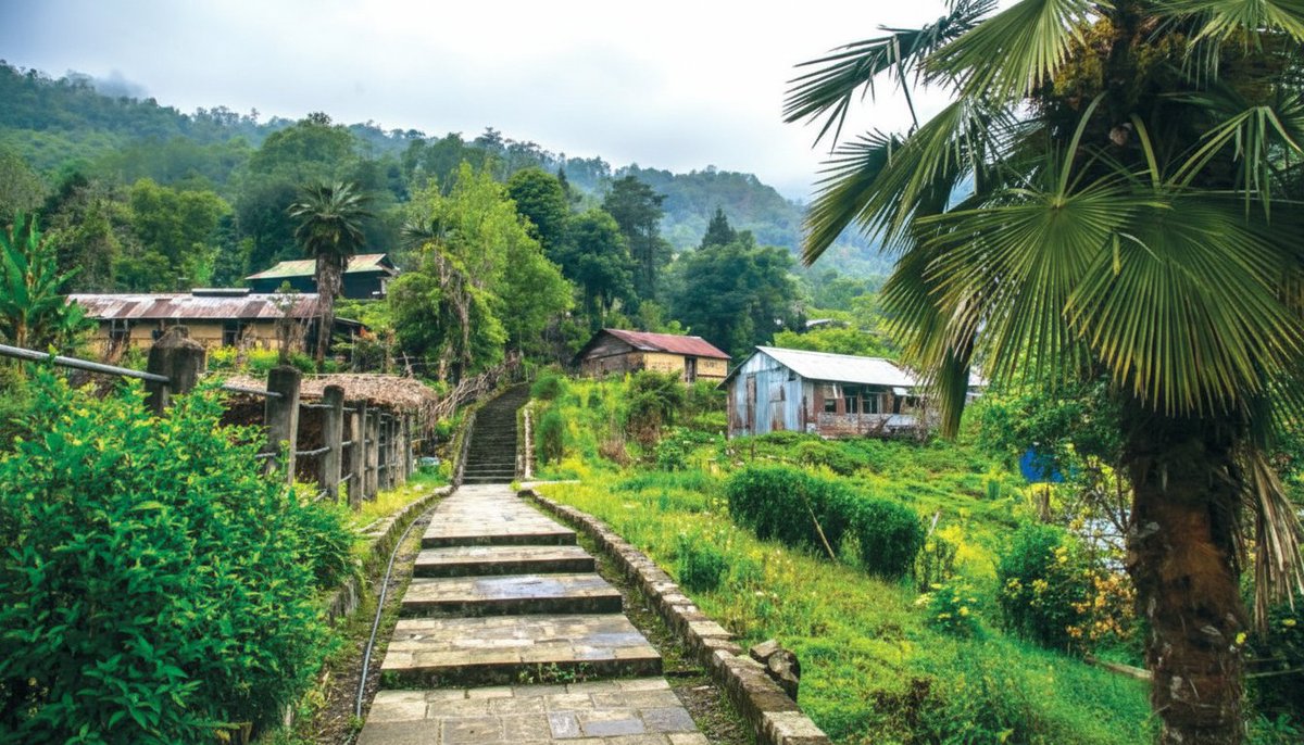 IndiaAesthetica's tweet image. Dzuleke Village , Nagaland 🟢🔵🏡🇮🇳