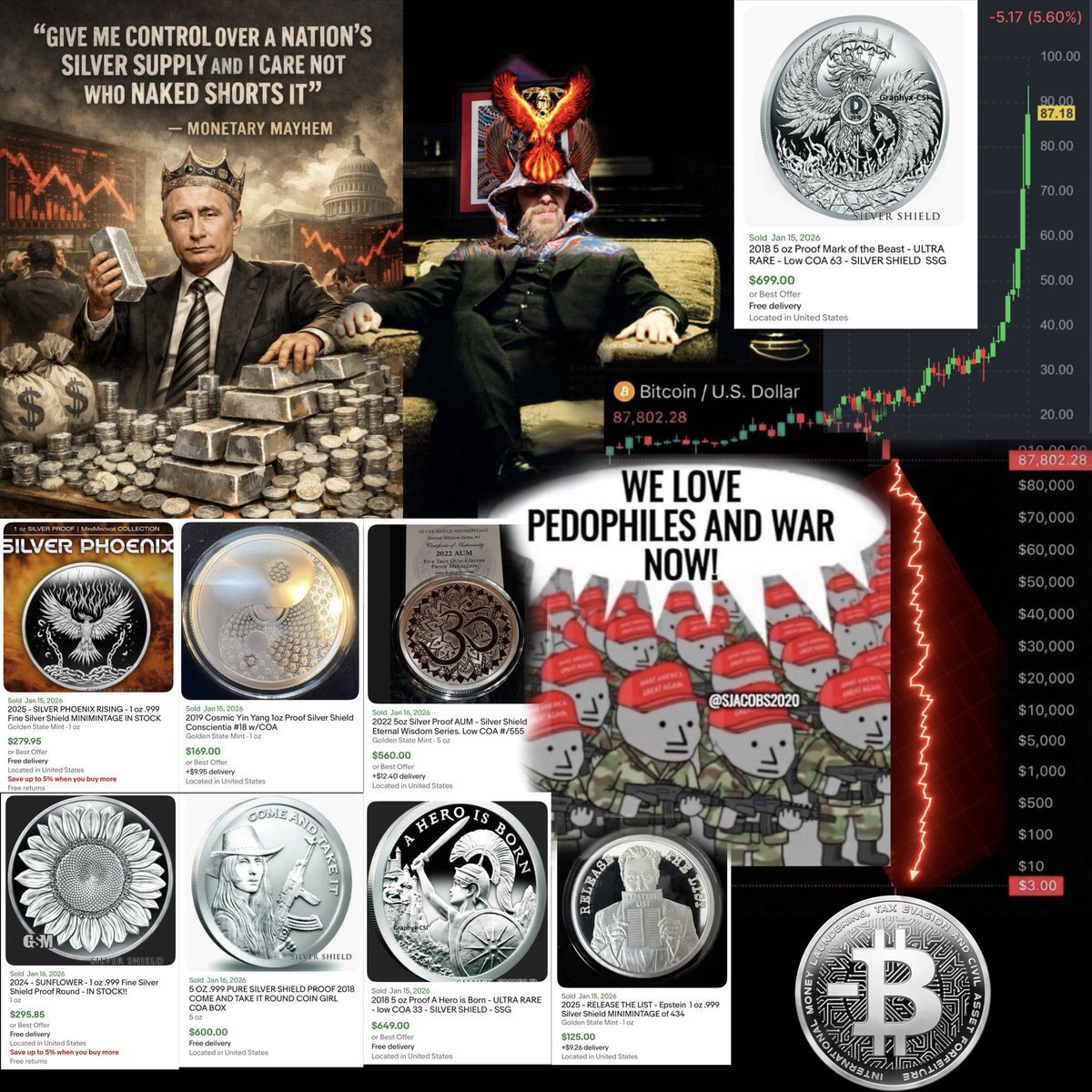 It is surreal watching silver have this parabolic rise
Part of me is finally happy that everything I talked about 15 year ago is finally coming true.
The other part knows that this is just the beginning of a very hard road for the rest of the world.
See unless you are in silver