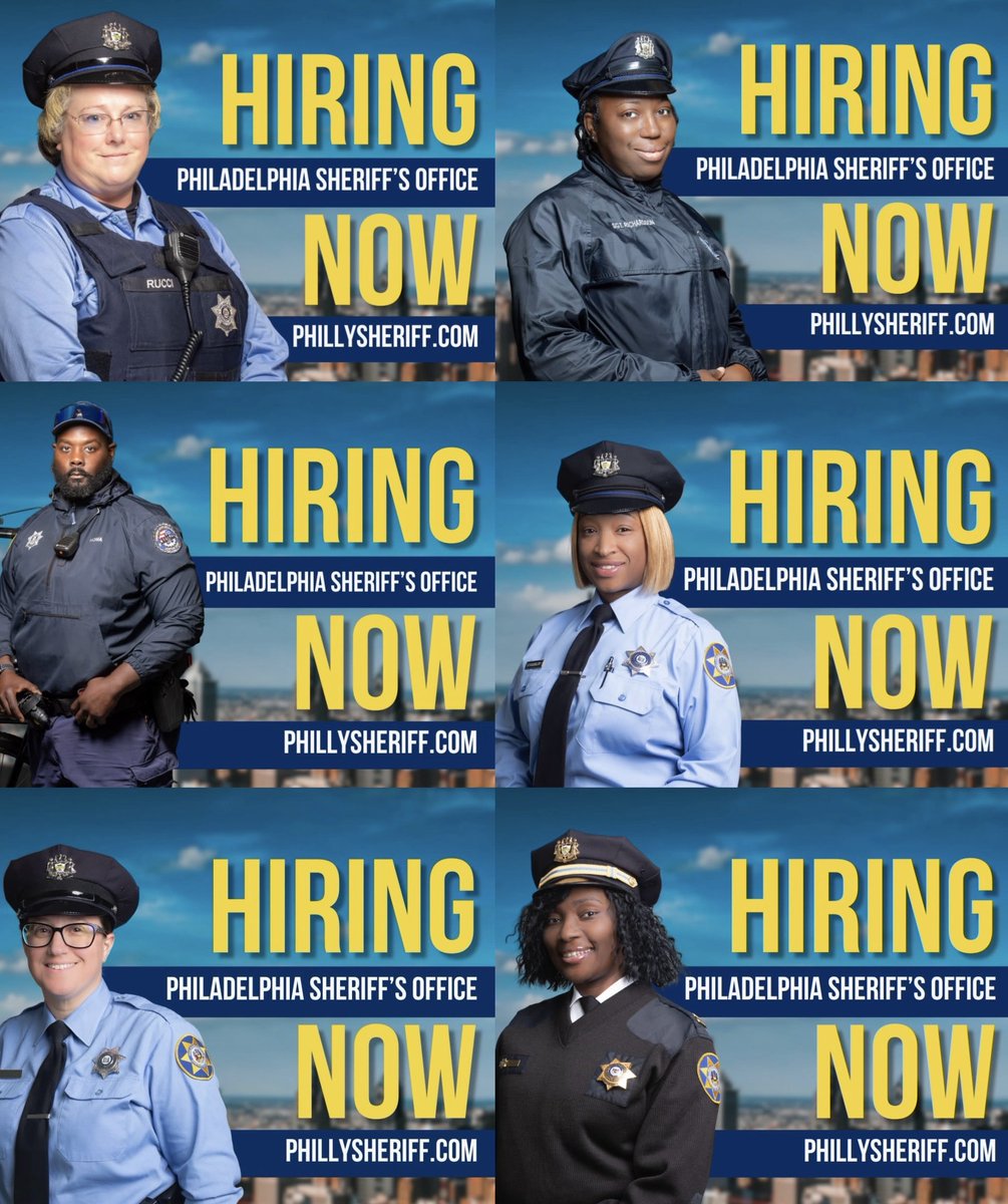 EndWokeness's tweet image. Philly Sheriff's new recruitment flyers
