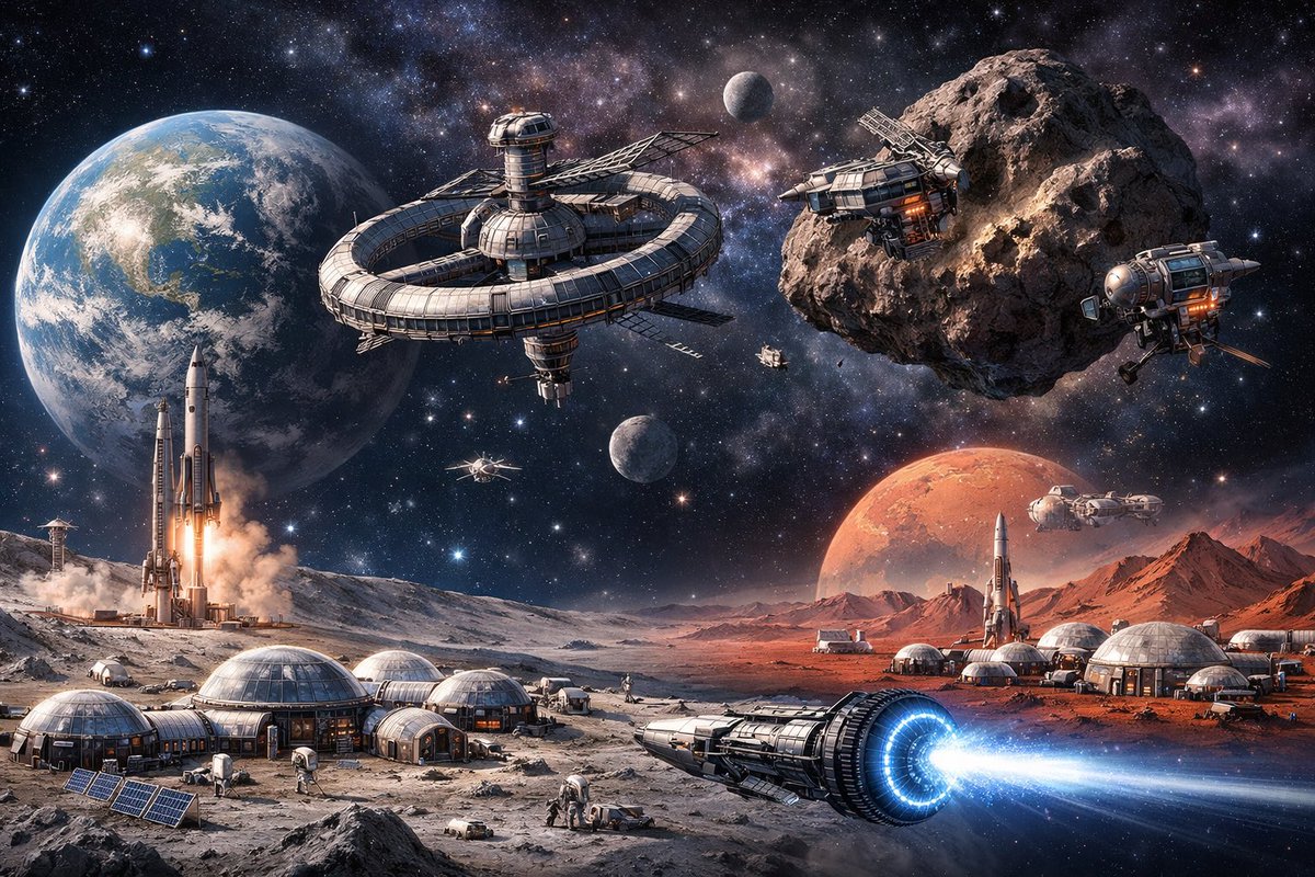 Raumfahrt im Jahr 2050 aus Sicht der Künstlichen Intelligenz