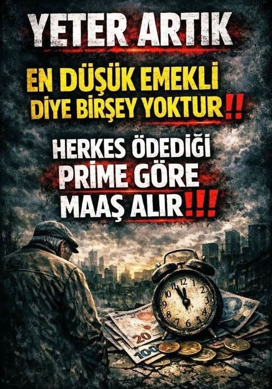 Yeter artık.
İntibak gelmeli .
Herkes ödediği gün ve prime göre  ücret almalı.

#EmeklininAhıGönderirŞahı