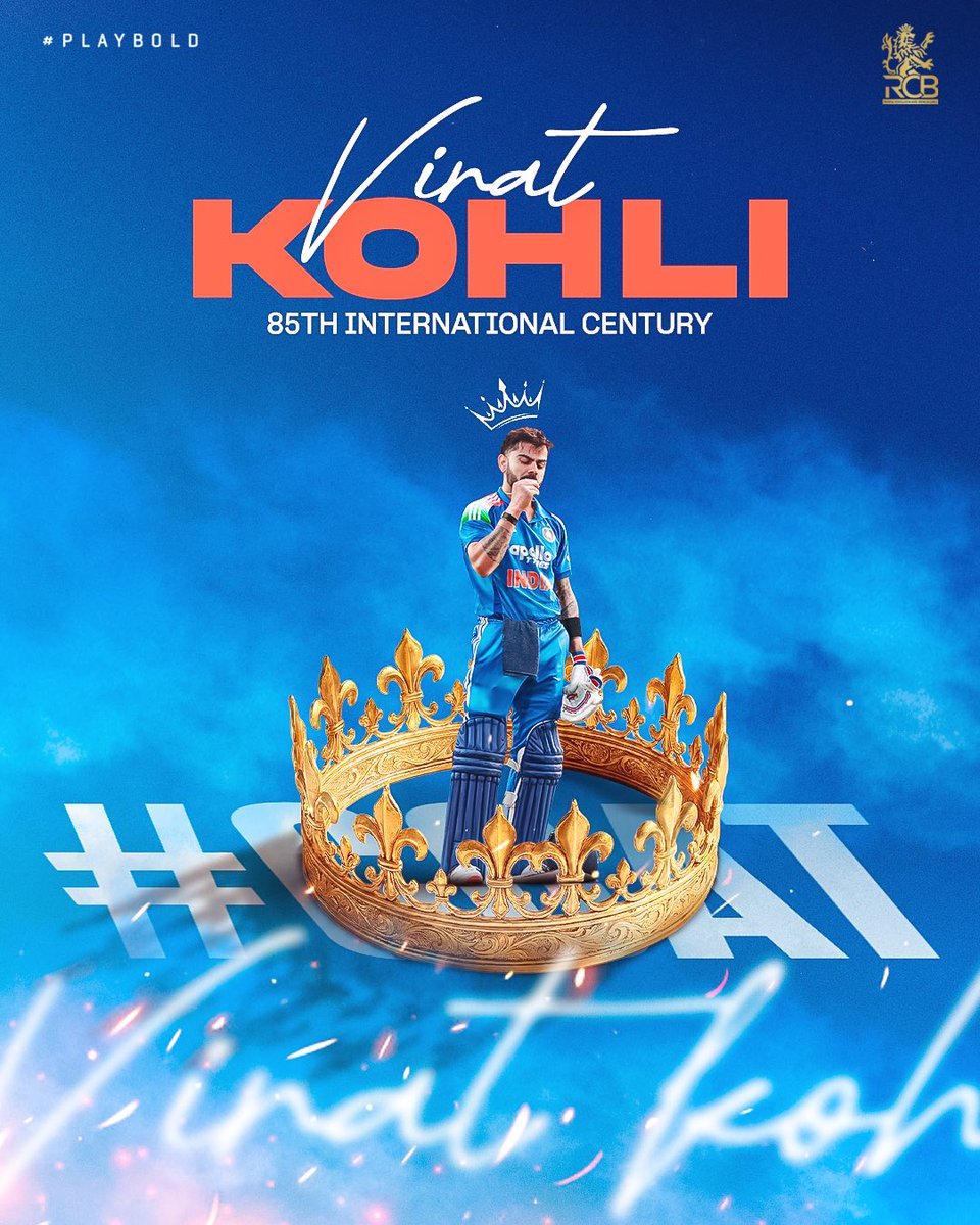 Ac24388's tweet photo. No. 54th Century in ODIs.
No. 85th Century in international cricket.

Longevity. Consistency. Ruthless excellence across formats and eras.

VIRAT KOHLI 🐐 #ViratKohil
The standard. The benchmark. The Greatest Ever 🔥

#INDvsNZ #GOAT #kingkohli https://t.co/eo6xN5iraw