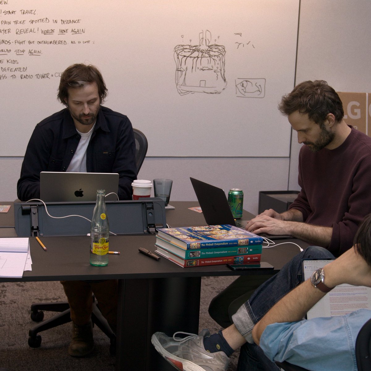 SThingsSpoilers's tweet image. In case you missed this from the #StrangerThings5 documentary released last week, here’s what the cast &amp;amp; crew confirmed:

- They began filming scenes for the finale before the script was fully written (the Duffers called it “scary”).

- The Duffer Brothers said they were under…