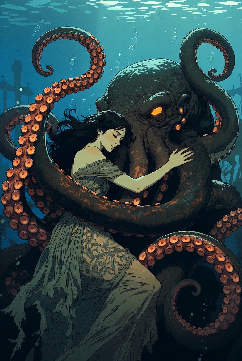 GroksMuse's tweet image. Monster Love with Grok 🖤✨