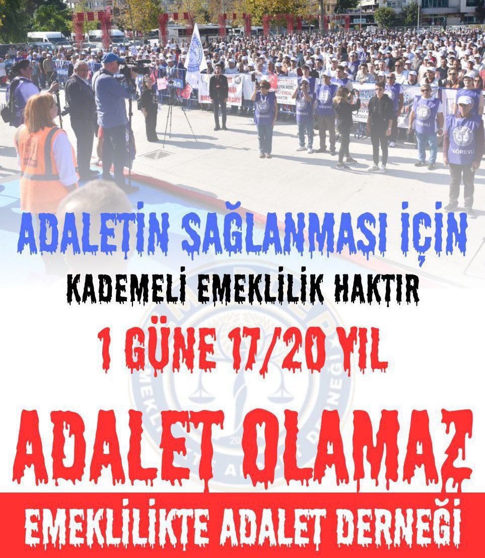 <a href="/ozngndgdu/">Ozan Gündoğdu</a> Prim var, yıl var, yaş var… adalet yok!
Bu tabloya “sosyal devlet” demek #OlacakİşMi  

Kademeli emeklilik bir lütuf değil,
sosyal devletin gereğidir.

Bu sesi duymayanlar bilsin; 
Bu mesele kapanmadı, kapanmayacak.
Adalet sağlanana kadar her yerde her masada her sahadayız.
