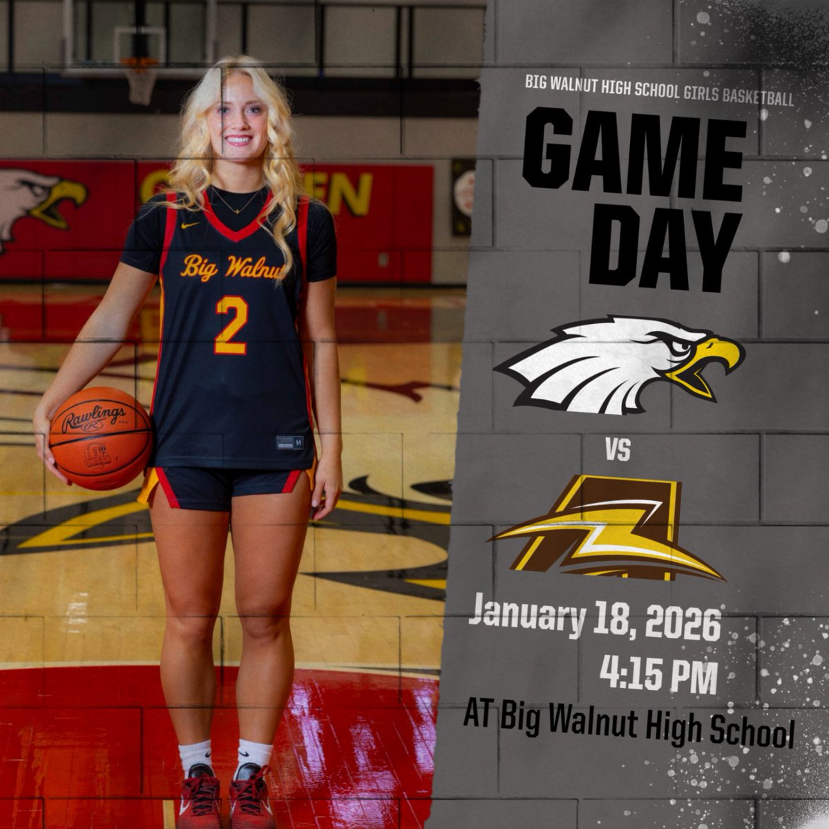 BigWalnutEagles's tweet photo. 🏀 GIRLS BASKETBALL | MLK CLASSIC 🏀
Two powerhouse teams collide as Big Walnut (10–4) takes on Brush (12–2)
📅 Sunday, Jan. 18, 2026
⏰ 4:15 PM
📍 Big Walnut High School
High-level girls basketball on MLK weekend — don’t miss it! 🦅💙💛
#MLKClassic #EagleStrong #GoEagles https://t.co/TPlXDUvX3d