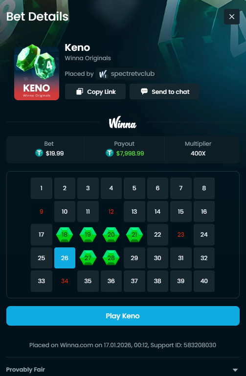 spectreclubtv's tweet image. $24,000 in 5 minutes💸
 Hit 2 times 400x on Keno 

 Thanks @winna

 Like &amp;amp; RT

 Drop Winna usernames in replies, sending tips out👀

👉CODE: SPECTRE for best rewards